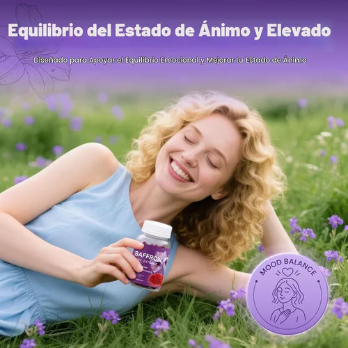 Vista 4 de Cápsulas de suplemento de azafrán – 88.5 mg de extracto de azafrán puro para el equilibrio del estado de ánimo, estado de ánimo elevado, visión