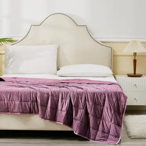 Vista 11 de Manta con peso para niños, de 40 x 60 pulgadas, manta refrescante de 5 libras para dormir, manta de material suave con cuentas de vidrio de primera