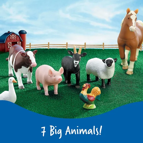 Vista 2 de Learning Resources, Juguetes de animales de granja gigantes, Multicolor