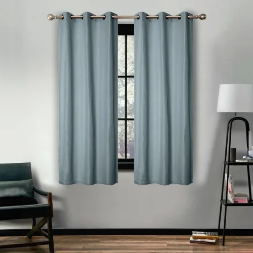 Vista 53 de Superior Cortinas semiopacas, diseño clásico de lino, 26 x 84 pulgadas, cabecera con bolsillo para barra, cortinas de bloqueo solar y oscurecimiento
