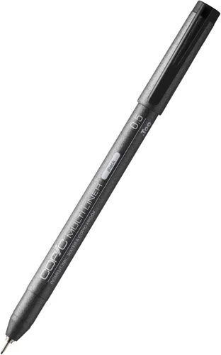 Vista 10 de Copic Marcadores Multiliner 0.1 Tinta a base de pigmentos negros 0.1 - Negro