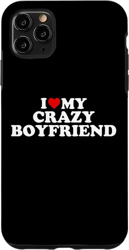Vista 13 de I Love My Crazy Boyfriend BF - Red Heart Case for iPhone 17
