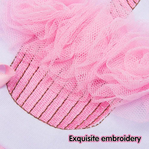 Vista 4 de Pink Crown Reborn Baby Dolls Ropa para 20-23 pulgadas pura hecha a mano 2 piezas Reborn Doll Baby Girl Set de ropa