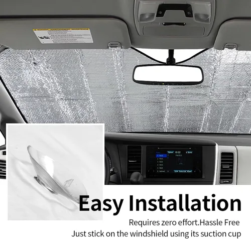 Vista 4 de Parasol para parabrisas de coche de conejo, protector solar de animal familiar, reflector UV, cubierta de parasol para ventana delantera