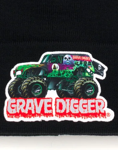Vista 5 de Monster Jam Grave Digger El Toro Loco Monster Truck Megalodon - Gorro de invierno