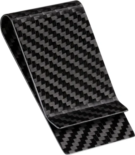 Vista 23 de SERMAN BRANDS Clip de dinero de fibra de carbono para hombres – Cartera delgada con clip de dinero RFID, bolsillo frontal minimalista, cartera EDC