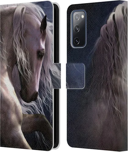 Vista 292 de Head Case Designs Officially Licensed Laurie Prindle A Morgan Christmas Western Stallion Leather Wallet Case Compatible with Samsung Galaxy A07 4G