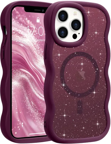 Vista 34 de Pepmune - Funda para iPhone 12 Pro Max con marco ondulado y estructura rígida, color mate claro, cubierta trasera unisex, compatible con Magsafe
