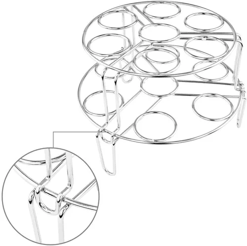 Vista 3 de Southern Homewares Huevos de acero inoxidable para cocinar al vapor Estante de encimera Soporte de huevo de presión Soporte de olla a presión Huevos
