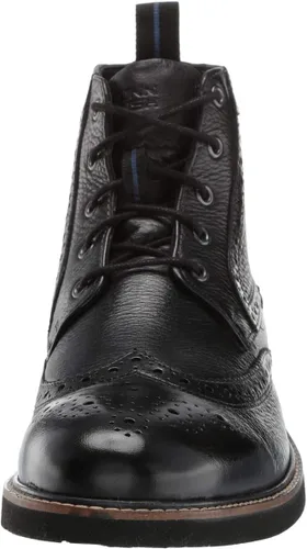 Vista 4 de Nunn Bush Odell Wingtip Vestido Casual Chukka Bota, Tan Crazy Horse Negro(Black Tumbled)
