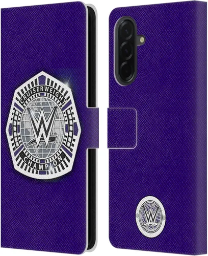 Vista 118 de Head Case Designs Officially Licensed WWE Cruiserweight Champion Title Belts Leather Wallet Case Compatible with Samsung Galaxy A07 4G Campeón