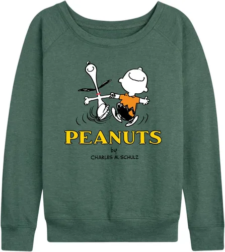 Vista 6 de HYBRID APPAREL - Peanuts - Charlie Snoopy Dancing - Womens Pullover Birch