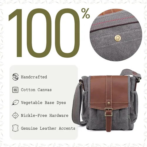 Vista 5 de TSD Bolso bandolera de lona Turtle Ridge