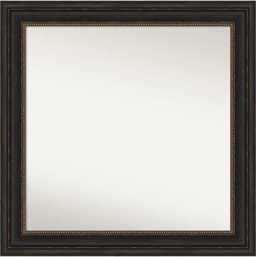 Vista 294 de Amanti Art Espejo de pared personalizado no biselado (25 x 25 pulgadas), marco de bronce acentuado, varios tamaños personalizados, espejo de baño