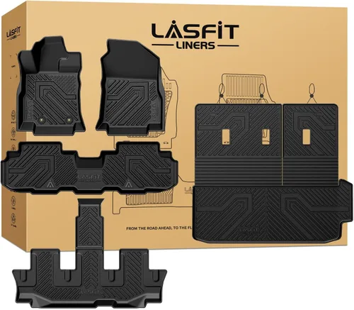 Vista 47 de LASFIT Alfombrillas de carga y respaldo de automóvil, aptas para todo tipo de clima, elastómero termoplástico de ajuste personalizado, fácil