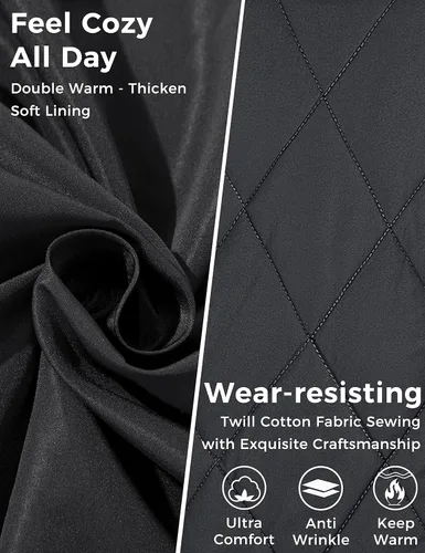 Vista 4 de Wantdo Abrigo de invierno grueso para mujer, chaqueta acolchada con capucha de piel aislada, ropa exterior
