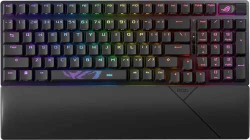 Vista 2 de ASUS ROG Strix Scope II 96 Teclado inalámbrico para juegos y ratón inalámbrico ROG Harpe Gaming