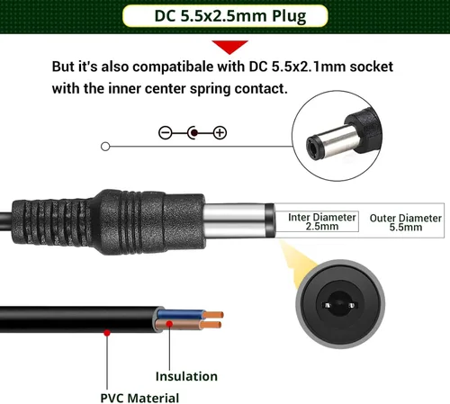 Vista 3 de Facmogu DC 5V 4A Convertidor de AC a DC, Fuente de alimentación de AC 100-240V a DC 5 Volt 4 Amp 20W Adaptador de corriente conmutada, Adaptador