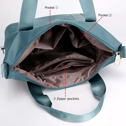 Vista 7 de GOQUFOY Bolsos cruzados de nailon para mujer, bolso de hombro impermeable, bolso de mensajero, bolso de mano para mujer