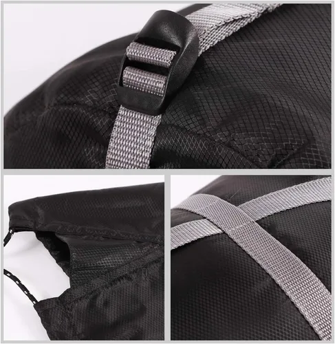 Vista 5 de REDCAMP Saco de compresión para saco de dormir, Negro M, L, XL y XXL, ideal para mochileros y camping