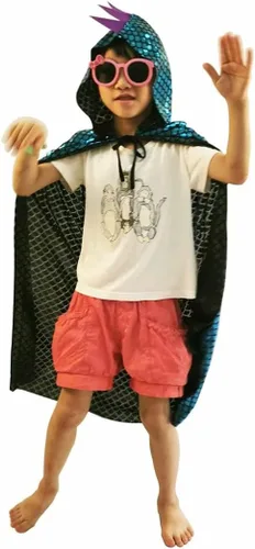 Vista 11 de Disfraces de dinosaurio, capa de dragón verde, ropa de disfraces de Halloween de 3 a 8 años