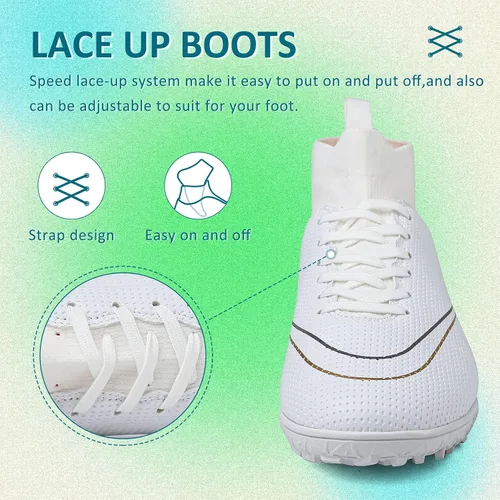 Vista 5 de ASoftLand Unisex-Adult Cleats,high Top