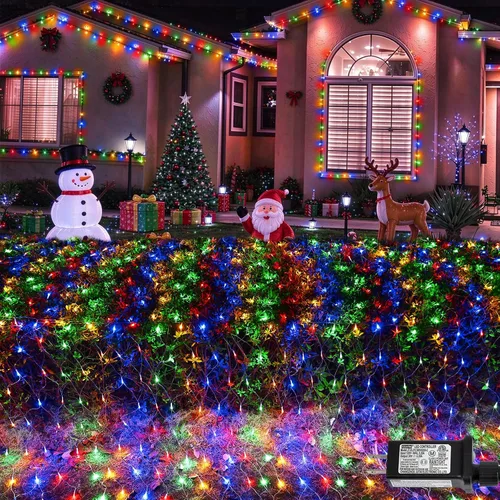 Vista 12 de Paquete de 2 luces LED de red azul de 360