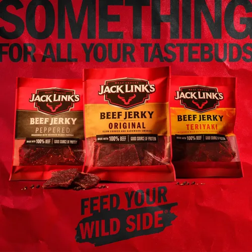 Vista 6 de Jack Link's Carne Crujiente de Res, con Pimienta, Bolsa Grande de Media Libra - Bocadillo de Carne Sabroso, Snacks de Proteína Listos para Comer