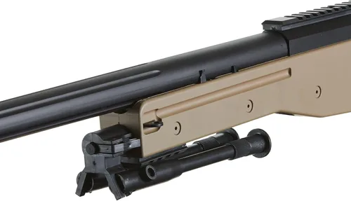 Vista 5 de M1196 360 FPS Bolt Spring Airsoft Francotirador Airsoft Rifle w/Plegable Stock