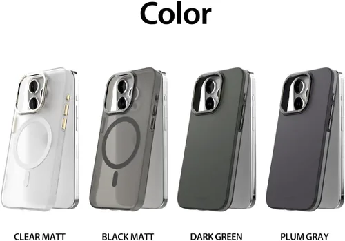 Vista 9 de araree Aero Frame - Funda diseñada para iPhone 15, compatible con MagSafe, policarbonato duro, delgada, translúcida, mate, antideslizante, cuerpo