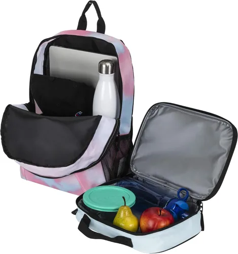 Vista 4 de PUMA - Combo de juego de mochila y lonchera para niños Nube rosa