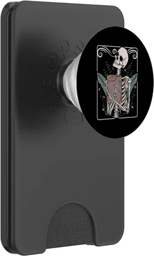 Vista 6 de Carta del tarot, esqueleto nu gótico, oculto, bruja, satanismo, PopSockets MagSafe PopGrip para iPhone