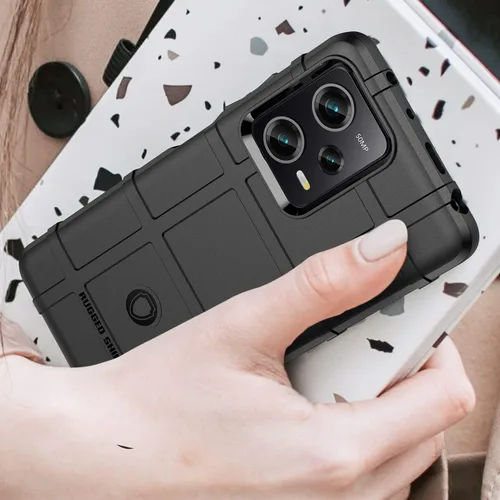 Vista 7 de Funda delgada para Xiaomi Poco X5 Pro, funda para Redmi Note 12 Pro 5G, resistente funda protectora con grado militar a prueba de golpes y Negro
