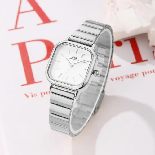 Vista 3 de IBSO BOERNI AIBISINO Relojes de cuarzo para mujer, esfera cuadrada, relojes casuales, reloj analógico, impermeable, reloj de moda para niñas