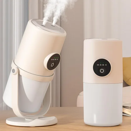 Vista 9 de Mini humidificador portátil, humidificadores de niebla fría de 10.1 fl oz con soporte, humidificador de escritorio USB silencioso con 2 modos