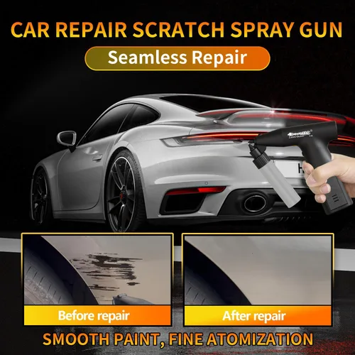 Vista 6 de Pistola pulverizadora de pintura eléctrica LIONBOW, pistola pulverizadora de aerógrafo inalámbrica portátil de mano para pintar coches, gabinete