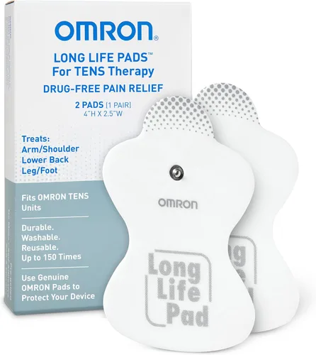 Vista 7 de OMRON Almohadillas de larga duración para unidad TENS OMRON (PMLLPAD-L) - Almohadillas grandes para estimulador muscular eléctrico - Diseñadas