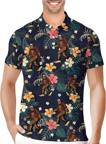 Vista 36 de PAGYMO Camisetas de golf divertidas para hombre, diseño de impresión loca Aop-polo-06361
