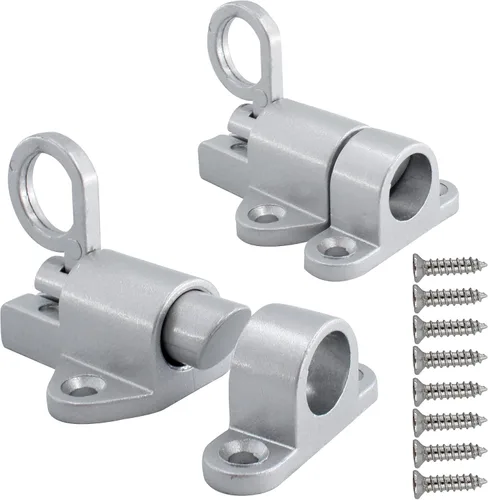 Vista 10 de Pestillos de cierre automático de aleación de aluminio, cerradura automática negra de puerta de resorte, cerradura de puerta de ventana
