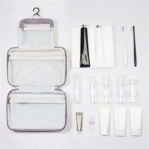 Vista 3 de Juego de neceser para mujer, para accesorios, bolsa de maquillaje, artículos de tocador de agua, contenedor de champú, artículos de aseo