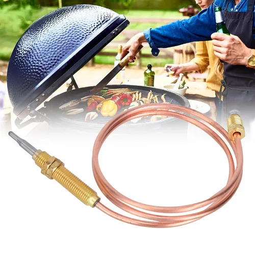 Vista 7 de Termopar de gas universal, tuerca de extremo M8x1 y sensor de termopar de punta de cabeza de 24 pulgadas, parrilla de barbacoa de propano