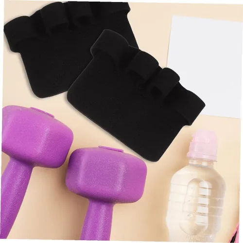 Vista 7 de Cabilock 2 Pairs Non-Slip Wear-Resistant Weight Lifting Gloves with Palm Protection for Men and Women Pull Up Grips for Fitness Gym Biking Hiking
