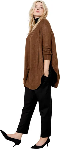 Vista 4 de ellos Suéter tipo poncho de talla grande para mujer, Multi