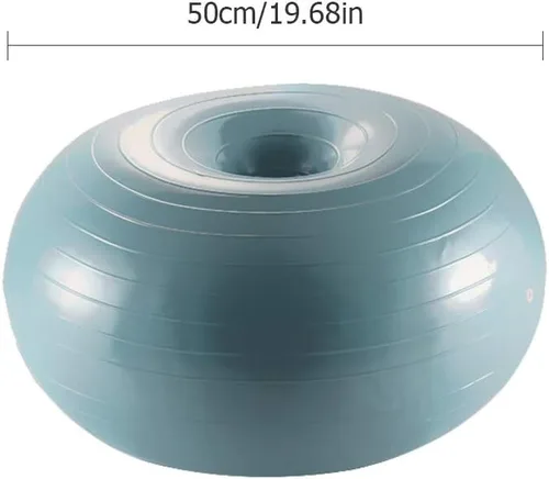 Vista 2 de Keenso Pelota de ejercicio con dona de yoga, entrenamiento de núcleo, pelota de estabilidad, pelota de ejercicio para yoga, pilates, entrenamiento