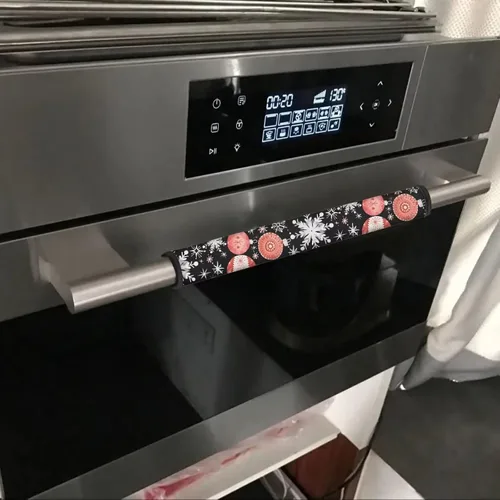 Vista 5 de Black Ornament Refrigerator Door Handle Covers Set of 4