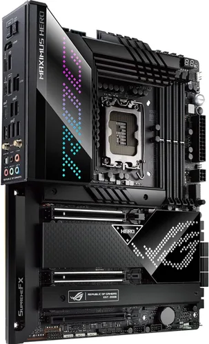Vista 4 de Asus ROG Maximus Z690 Hero Desktop Motherboard - Chipset Intel Z690 - Socket LGA-1700 - Listo para memoria Intel Optane - ATX