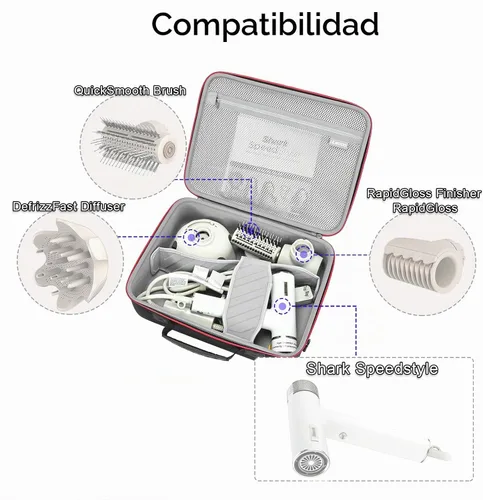 Vista 5 de Estuche de transporte para secador de pelo Shark FlexStyle HD430/HD435/HD433 (solo estuche)