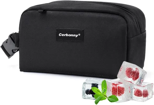 Vista 28 de Bolsa de almuerzo mini enfriadora Cerbonny, bolsa de almuerzo congelable y bolsa de snacks, bolsa aislada para viaje/trabajo/escuela, lonchera mini