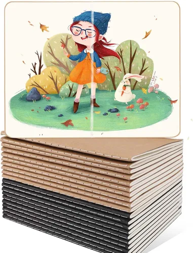 Vista 16 de Oucaru Cuaderno de Bolsillo de 24 Piezas, 3.5" x 5.5", 2 Colores, Cuaderno Rayado de 52 Páginas Mini Cuaderno Diario, Pequeño Cuaderno Memo Bloc
