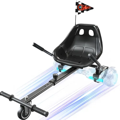 Vista 8 de Awwscooter Hoverboard Seat Attachment for Go-Kart Negro